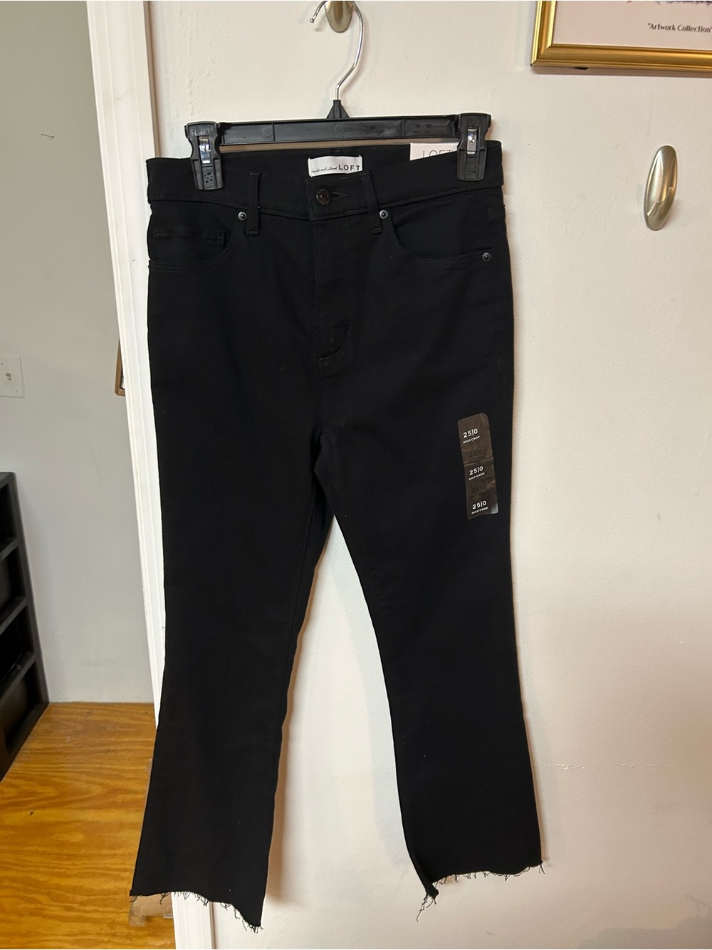 LOFT Black Women’s Bootcut Jeans with Raw Hem